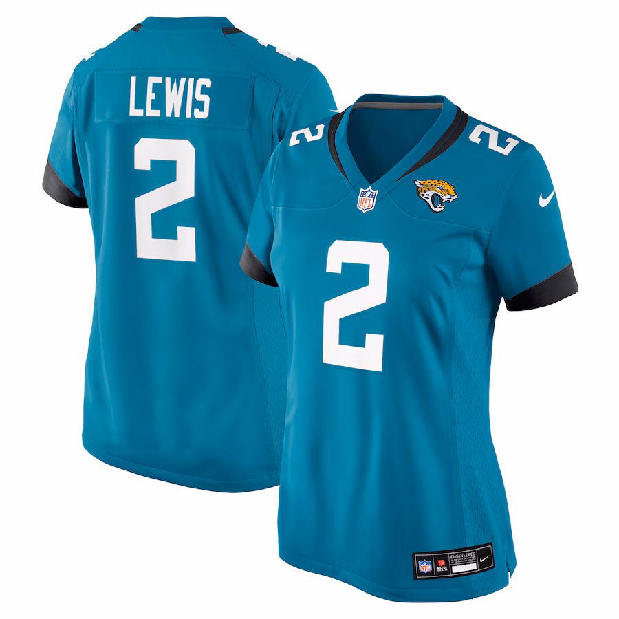 Women's Jacksonville Jaguars Jourdan Lewis Nike Teal Team Game Jersey