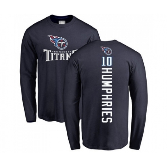 Football Tennessee Titans #10 Adam Humphries Navy Blue Backer Long Sleeve T-Shirt