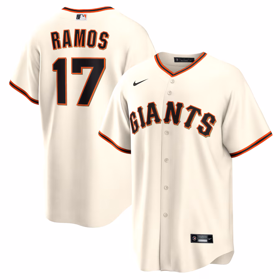 Men's San Francisco Giants Heliot Ramos Nike Cream Home Replica Jersey
