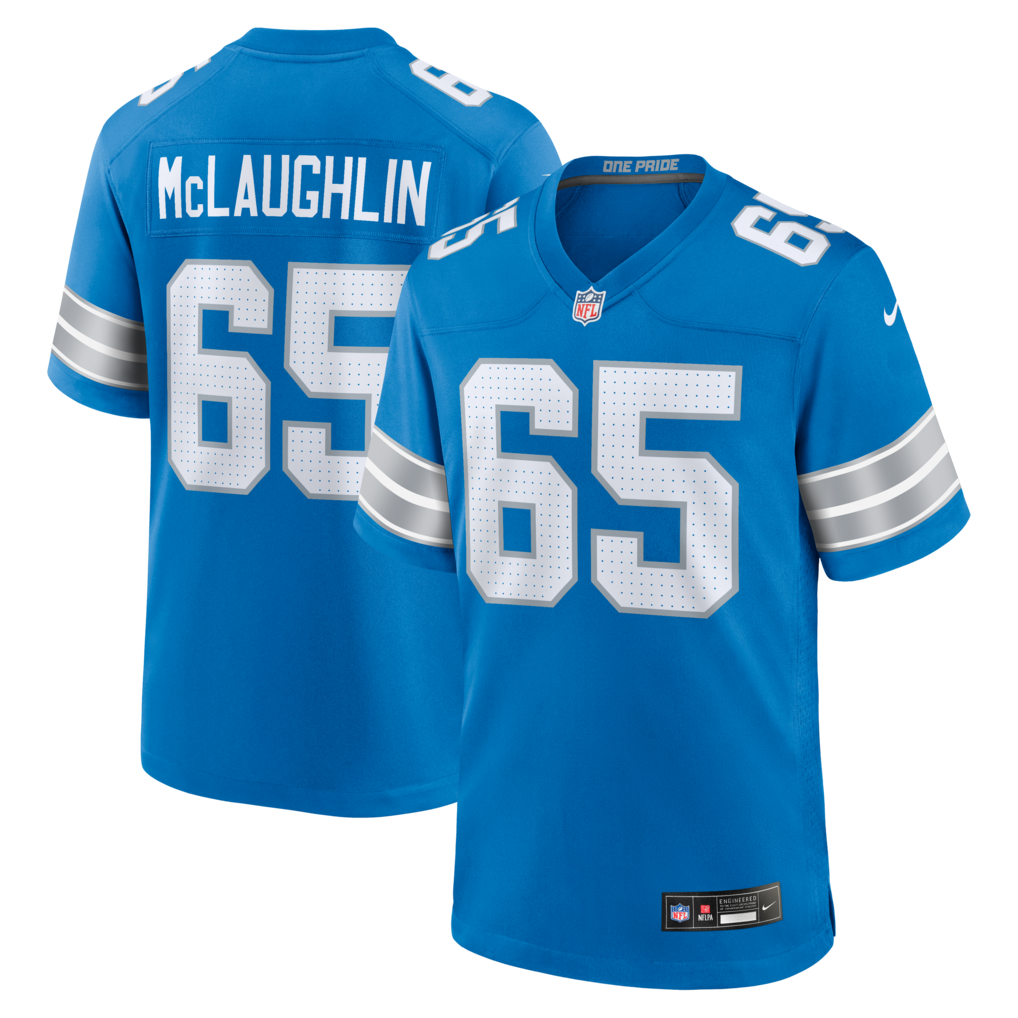 Men's Detroit Lions Seth McLaughlin Nike Blue Team Game Jersey