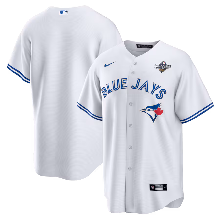 Men's Toronto Blue Jays Nike White 2025 World Series Home Replica Jersey