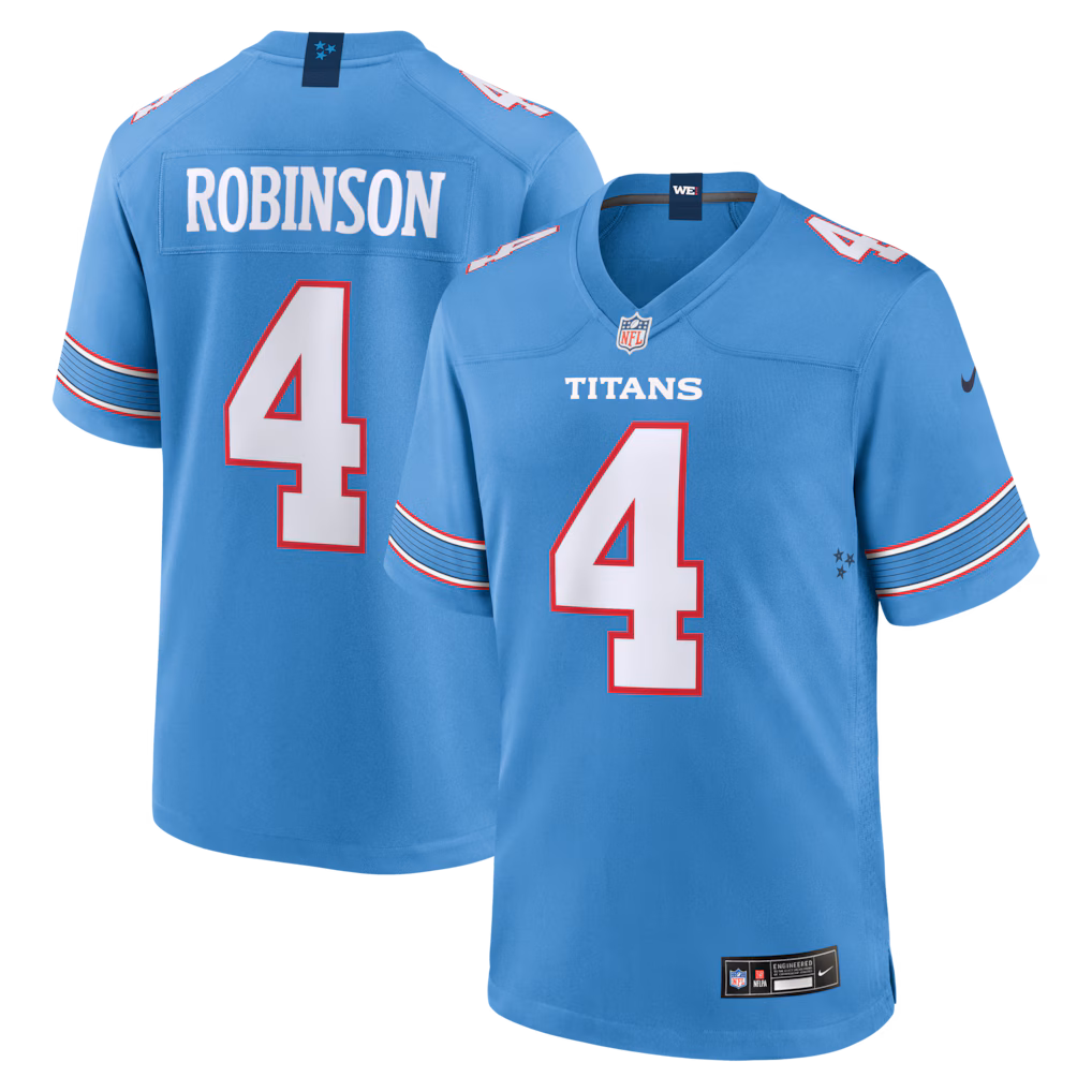 Men's Tennessee Titans Wan'Dale Robinson Nike Light Blue Vapor F.U.S.E. Stitched Limited Jersey