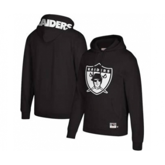 Men's Las Vegas Raiders Mitchell & Ness Black Logo Big Face Pullover Hoodie