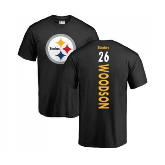 Football Pittsburgh Steelers #26 Rod Woodson Black Backer T-Shirt