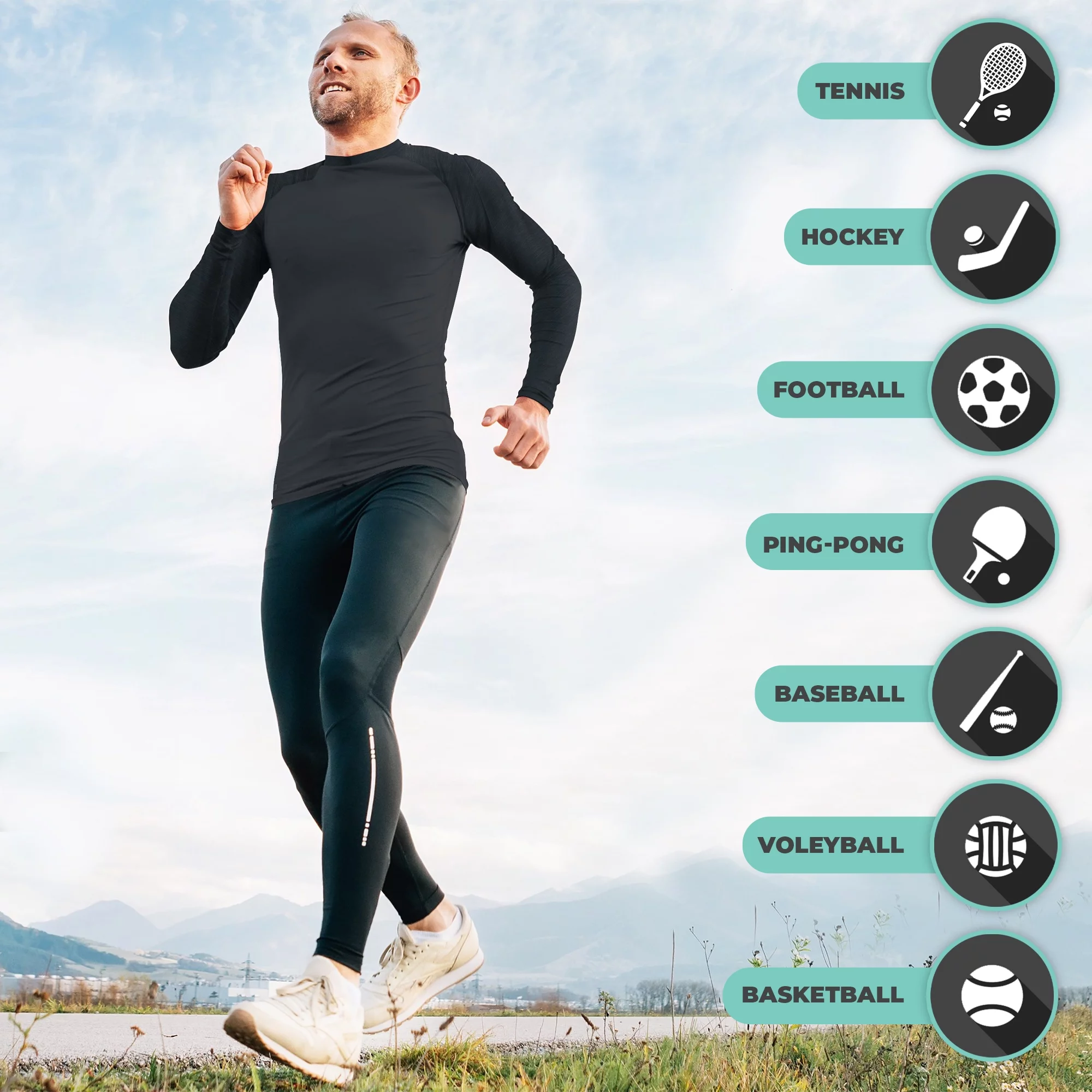 DARESAY Dri-Fit Long Sleeve T Shirts for Men-4 Pack- Moisture Wicking, Quick Dry Tees (Up to 3XL) - Curated Treasures Market