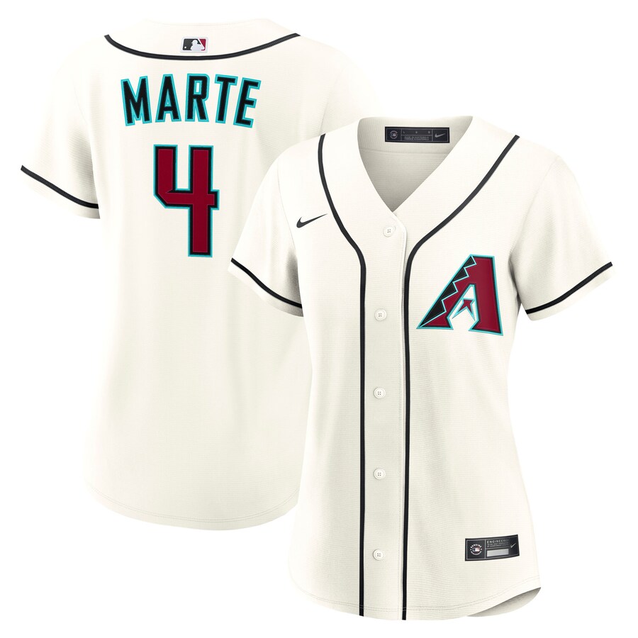 Women's Arizona Diamondbacks Ketel Marte Nike Cream Home Replica Jersey