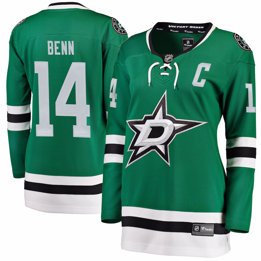 Women's Dallas Stars Jamie Benn Fanatics Green Home Breakaway Jersey