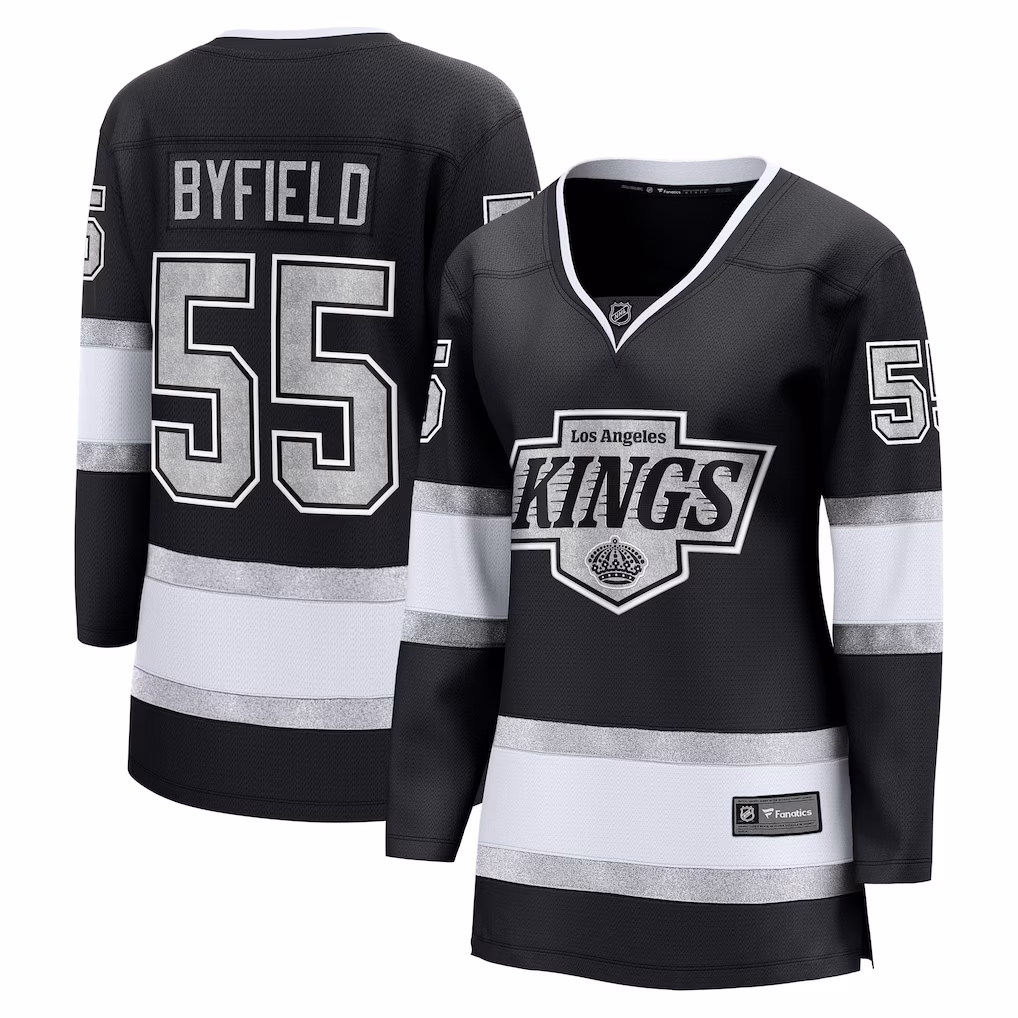 Women's Los Angeles Kings Quinton Byfield Fanatics Black Home Breakaway Jersey
