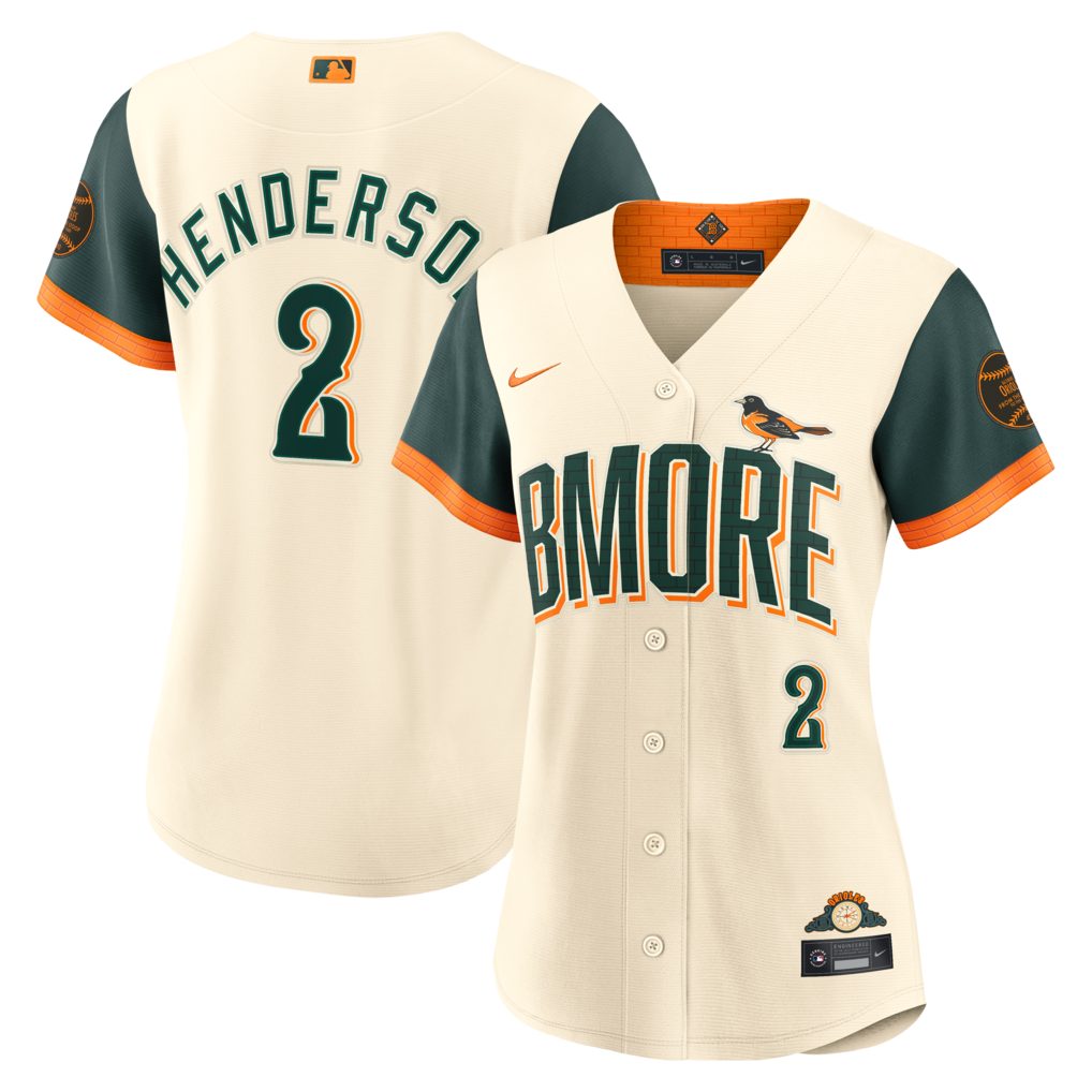 Women's Baltimore Orioles Gunnar Henderson Nike Cream 2026 City Connect Stadium Jersey