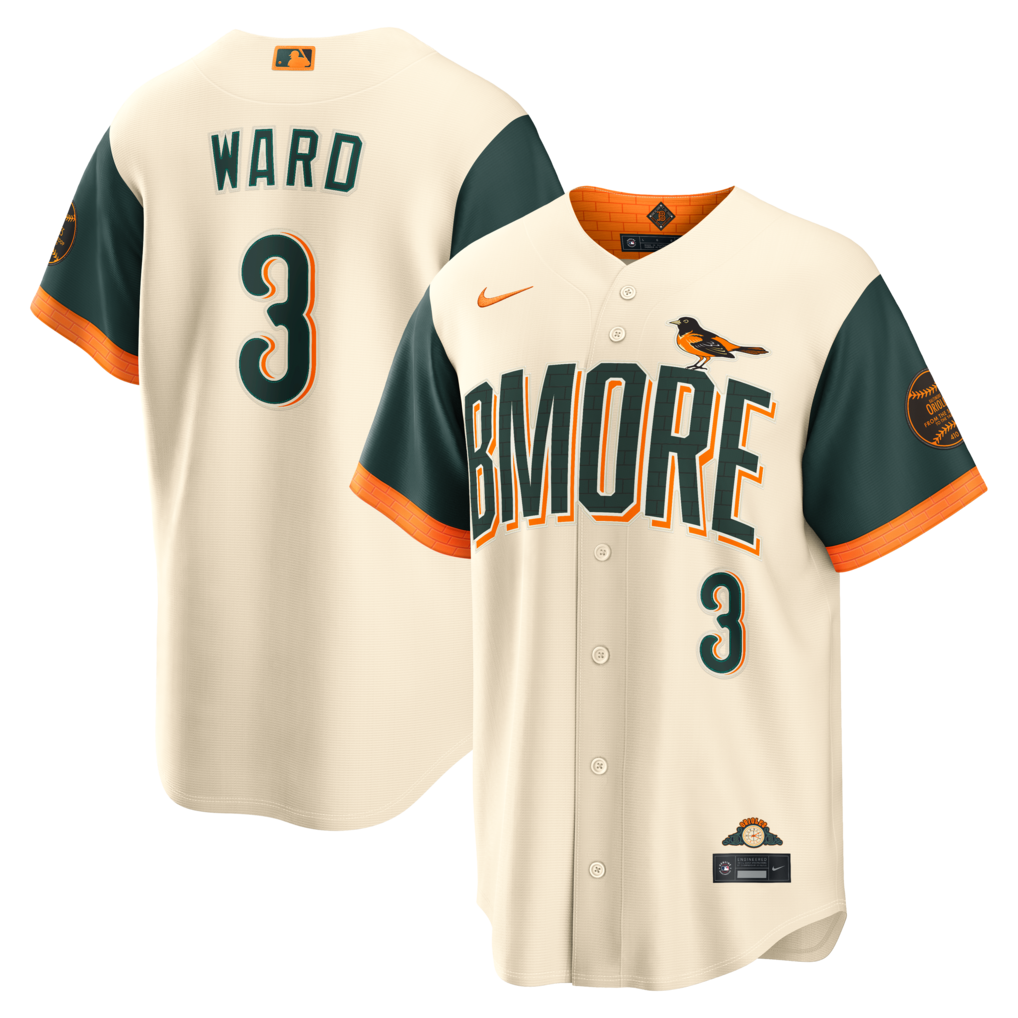 Men's Baltimore Orioles Taylor Ward Nike Cream 2026 City Connect Stadium Jersey