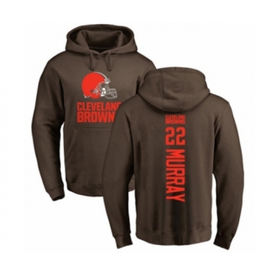 Football Cleveland Browns #22 Eric Murray Brown Backer Pullover Hoodie