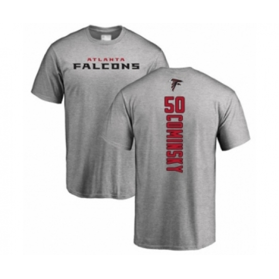 Football Atlanta Falcons #50 John Cominsky Ash Backer T-Shirt