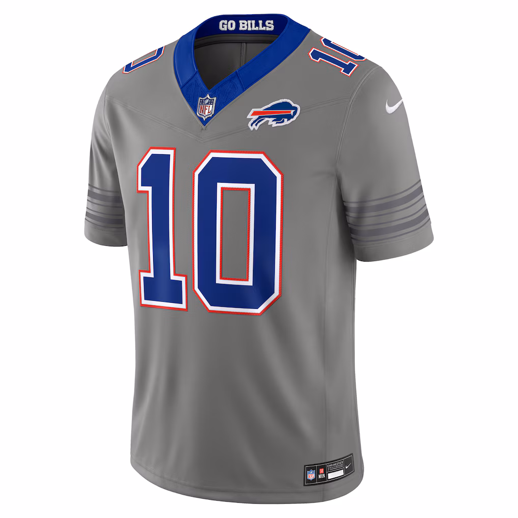 Men's Buffalo Bills Khalil Shakir Nike Gray Nickel City Vapor F.U.S.E. Stitched Limited Jersey