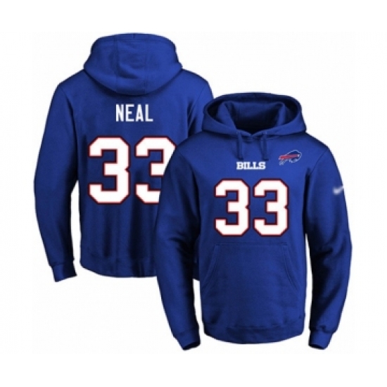 Football Men's Buffalo Bills #33 Siran Neal Royal Blue Name & Number Pullover Hoodie