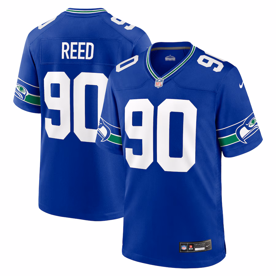 Men's Seattle Seahawks Jarran Reed Nike Royal Alternate Game Jersey