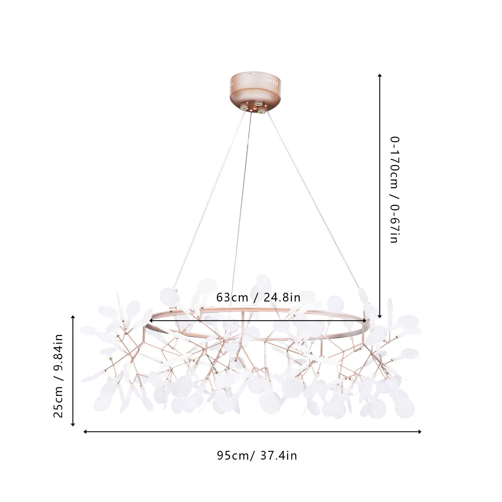 Miumaeov 135 Heads Firefly Chandelier Pendant Lighting Fixture Ceiling Light LED Acrylic Chandelier Light Tree Branch Pendant Lamp for Living Room Bulb Included