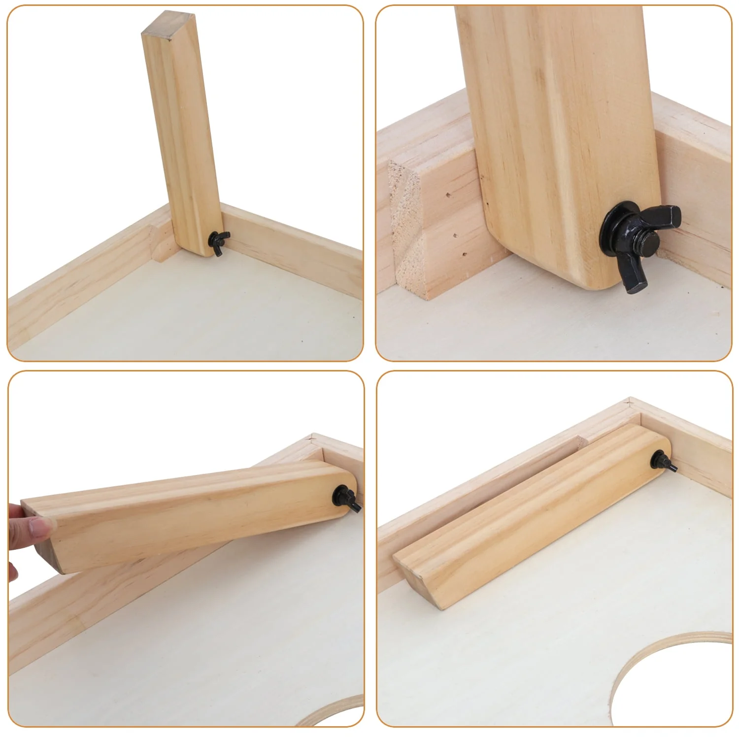 ZENY Portable Solid Wood Cornhole Bean Bag Toss Game Set