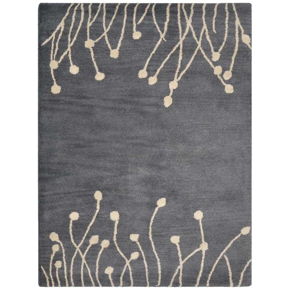 Rugsotic Carpets Hand Tufted, Floral Wool Area Rug, Gray,White, 8'x10' - Curated Treasures Market