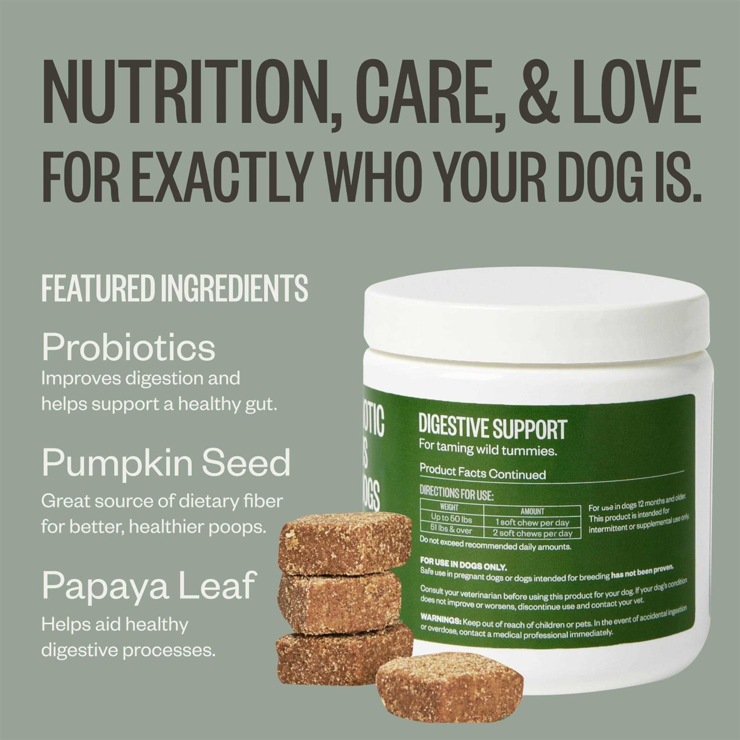 Ollie Probiotic Chews Dog Supplements