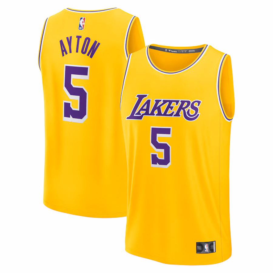 Youth Los Angeles Lakers Deandre Ayton Fanatics Gold Fast Break Replica Player Jersey - Icon Edition