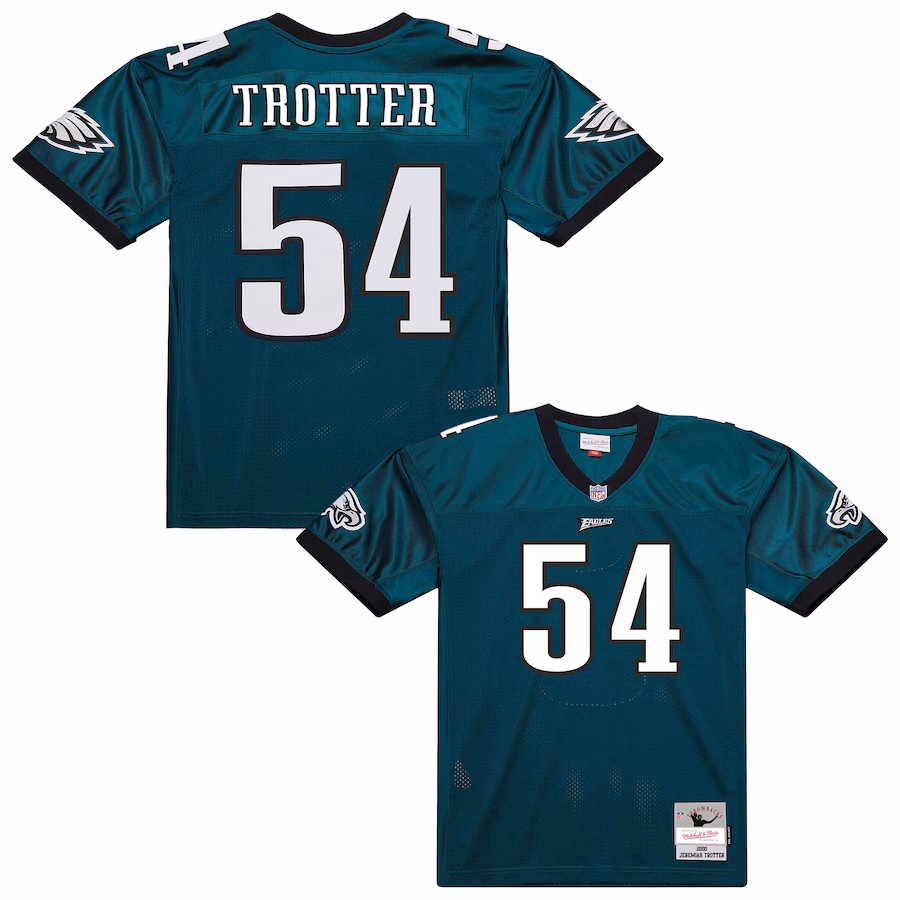 Men's Philadelphia Eagles Jeremiah Trotter Mitchell & Ness Green 2000 Legacy Throwback Replica Jersey