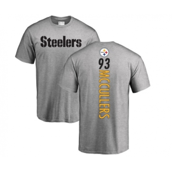 Football Pittsburgh Steelers #93 Dan McCullers Ash Backer T-Shirt