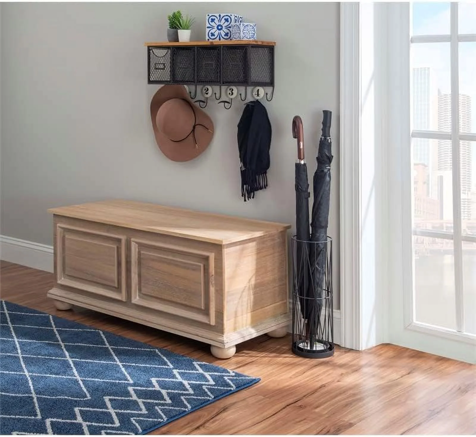 18 H Transitional Wood Cedar Chest in Natural Brown