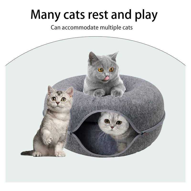 Cat Tunnel Bed, Cat Tunnel, Jia Xi Indoor Cat Hideout, Indoor Cat Tunnel for Cats, Large Indoor Cat Condo and Cat Cave