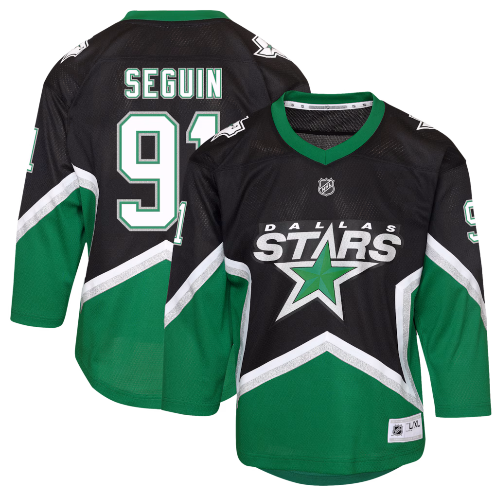 Youth Dallas Stars Tyler Seguin Outerstuff Black Alternate Replica Jersey