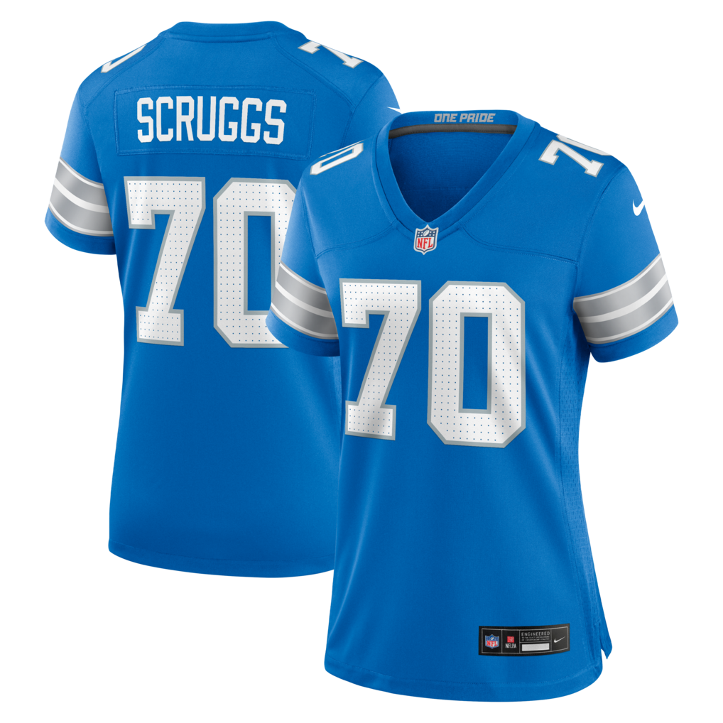 Women's Detroit Lions Juice Scruggs Nike Blue Team Game Jersey
