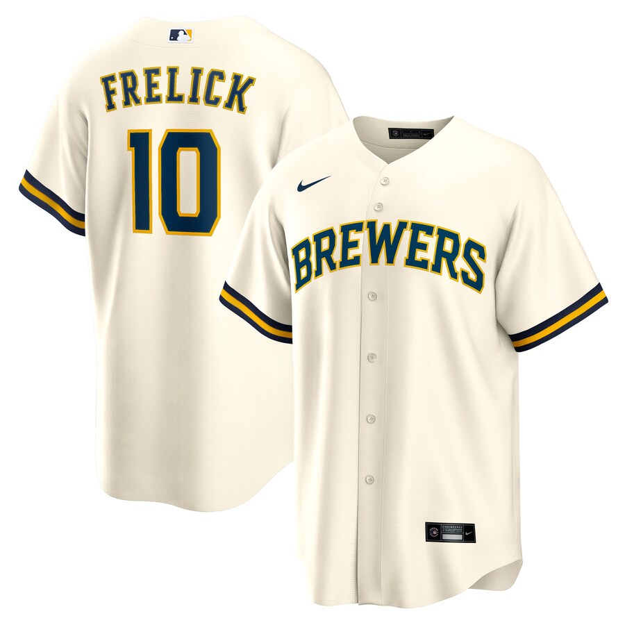 Youth Milwaukee Brewers Sal Frelick Nike Cream Home Replica Jersey