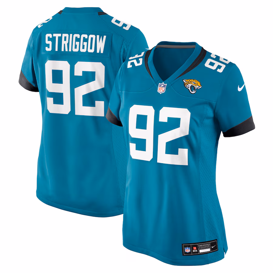 Women's Jacksonville Jaguars Danny Striggow Nike Teal Team Game Jersey