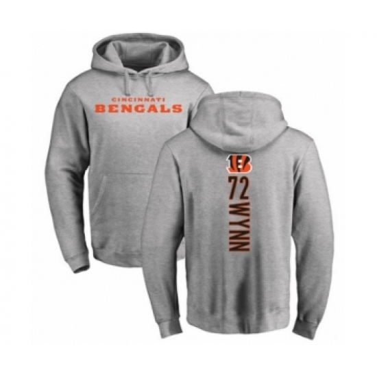 Football Cincinnati Bengals #72 Kerry Wynn Ash Backer Pullover Hoodie