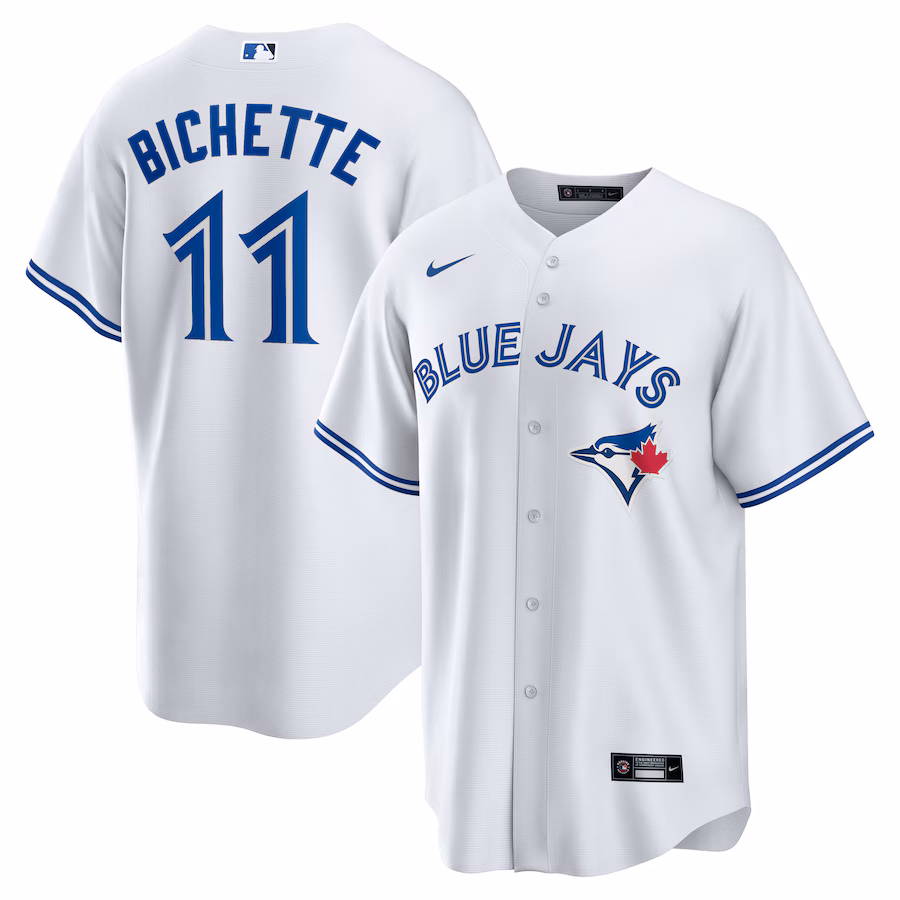 Men's Toronto Blue Jays Bo Bichette Nike White Home Replica Jersey