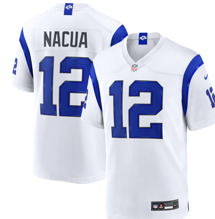 Men's Los Angeles Rams Puka Nacua Nike Fearsome White Stitched Limited Jersey