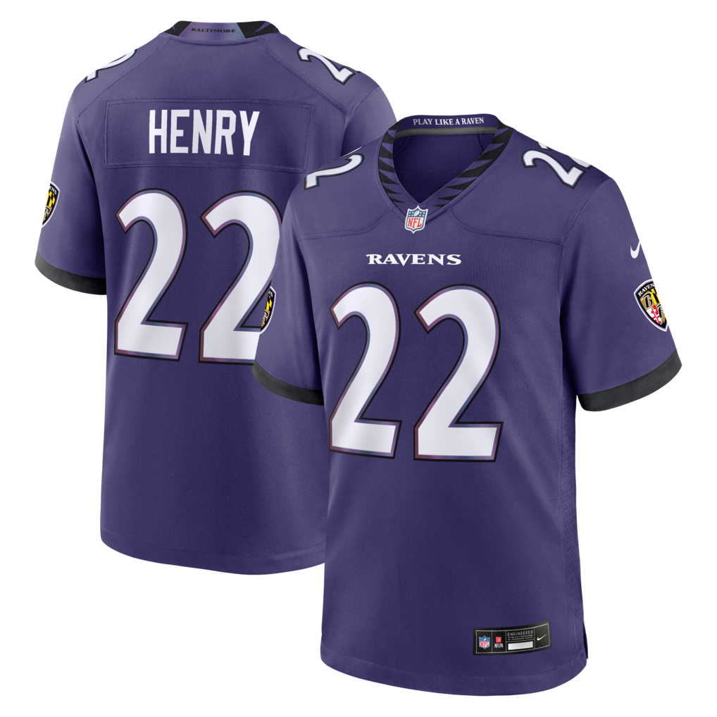 Men's Baltimore Ravens Derrick Henry Nike Purple Team Game Jersey