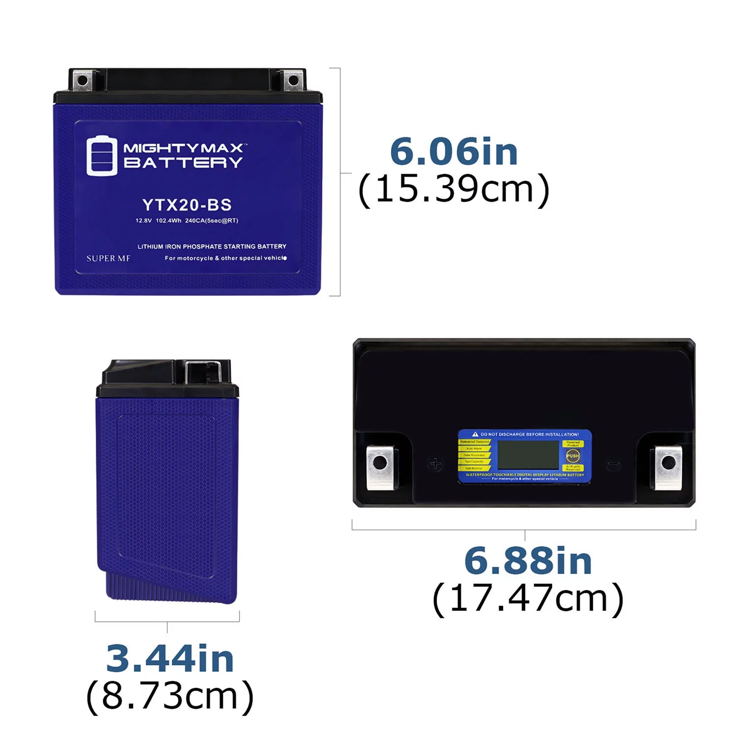 YTX20-BS Lithium Replacement Battery compatible with Arctic Cat ATV 500 13-17