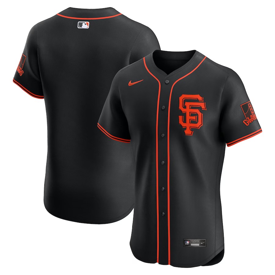 Men's San Francisco Giants Nike Black Alternate 2 Elite Jersey