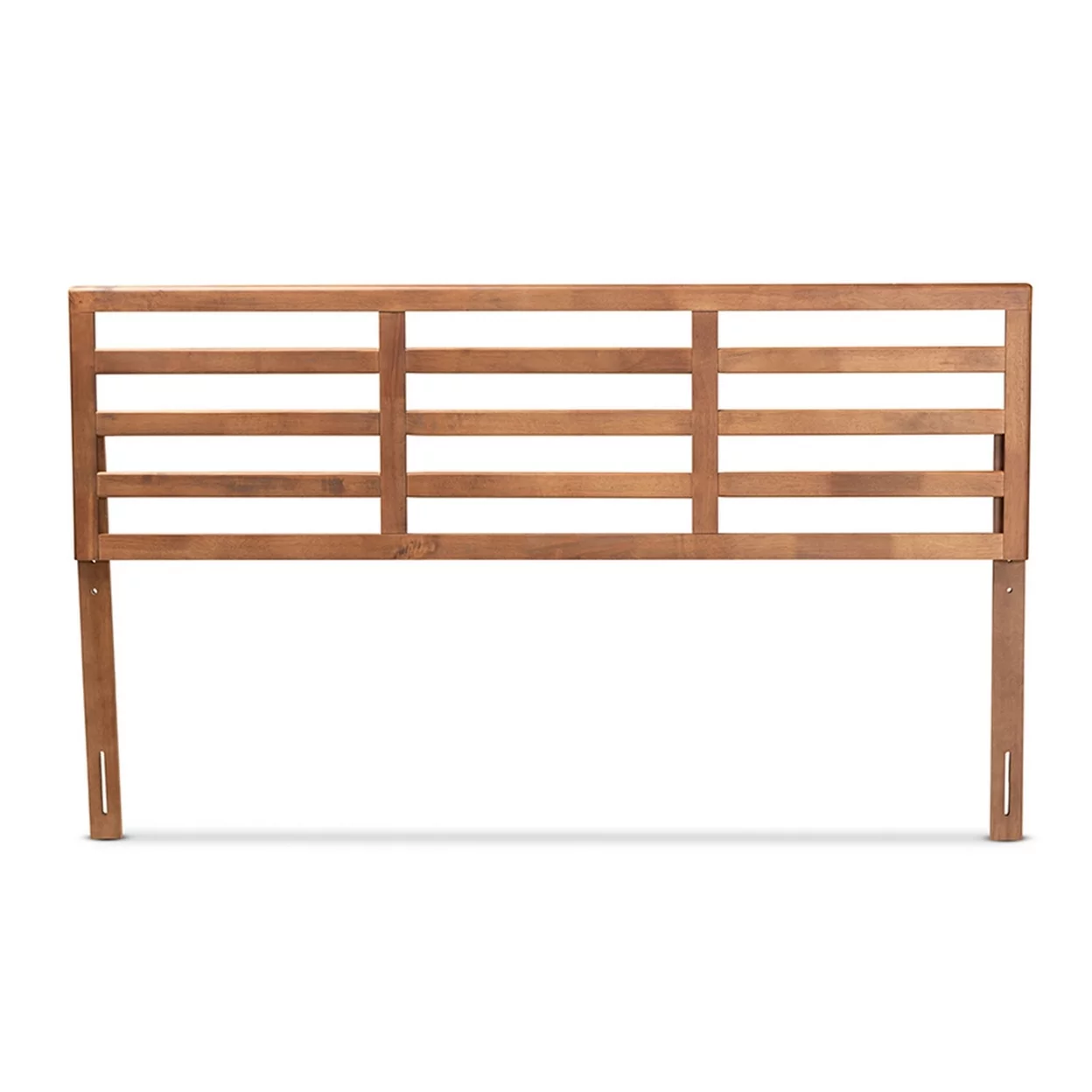 Baxton Studio Akemi Modern and Contemporary Ash Walnut Finished Wood King Size Headboard