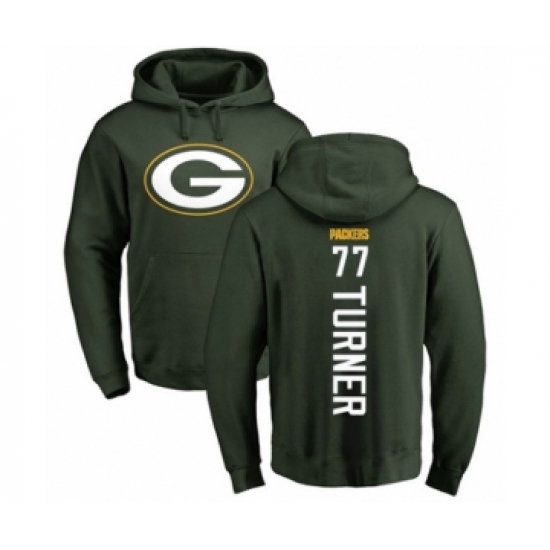 Football Green Bay Packers #77 Billy Turner Green Backer Hoodie
