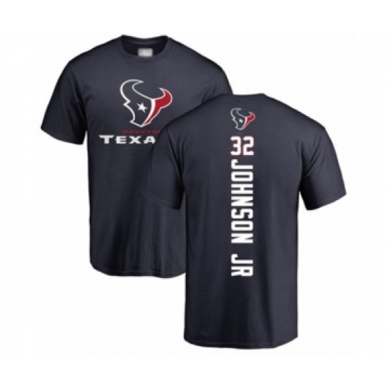 Football Houston Texans #32 Lonnie Johnson Navy Blue Backer T-Shirt