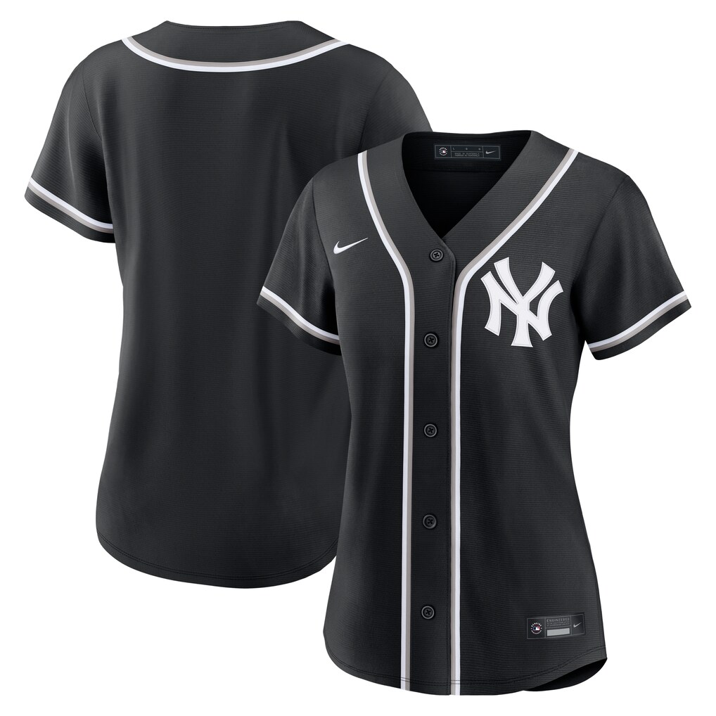 Women's New York Yankees Nike Fashion Replica Black Out Jersey