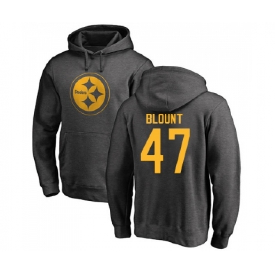 Football Pittsburgh Steelers #47 Mel Blount Ash One Color Pullover Hoodie