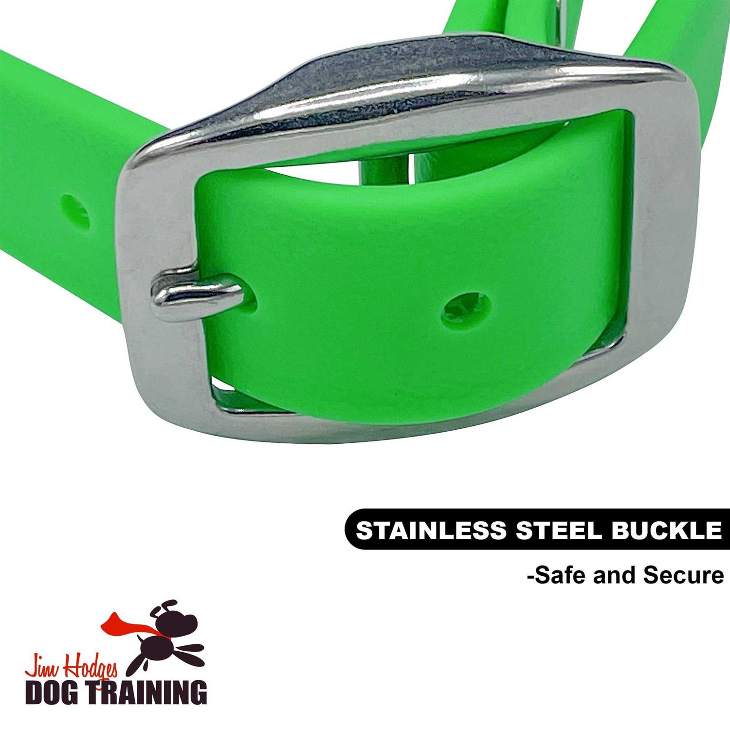 JIM HODGES DOG TRAINING Martingale Collar for Dogs Biothane Stainless Steel Hardware No Pull