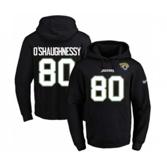 Football Men's Jacksonville Jaguars #80 James O'Shaughnessy Black Name & Number Pullover Hoodie