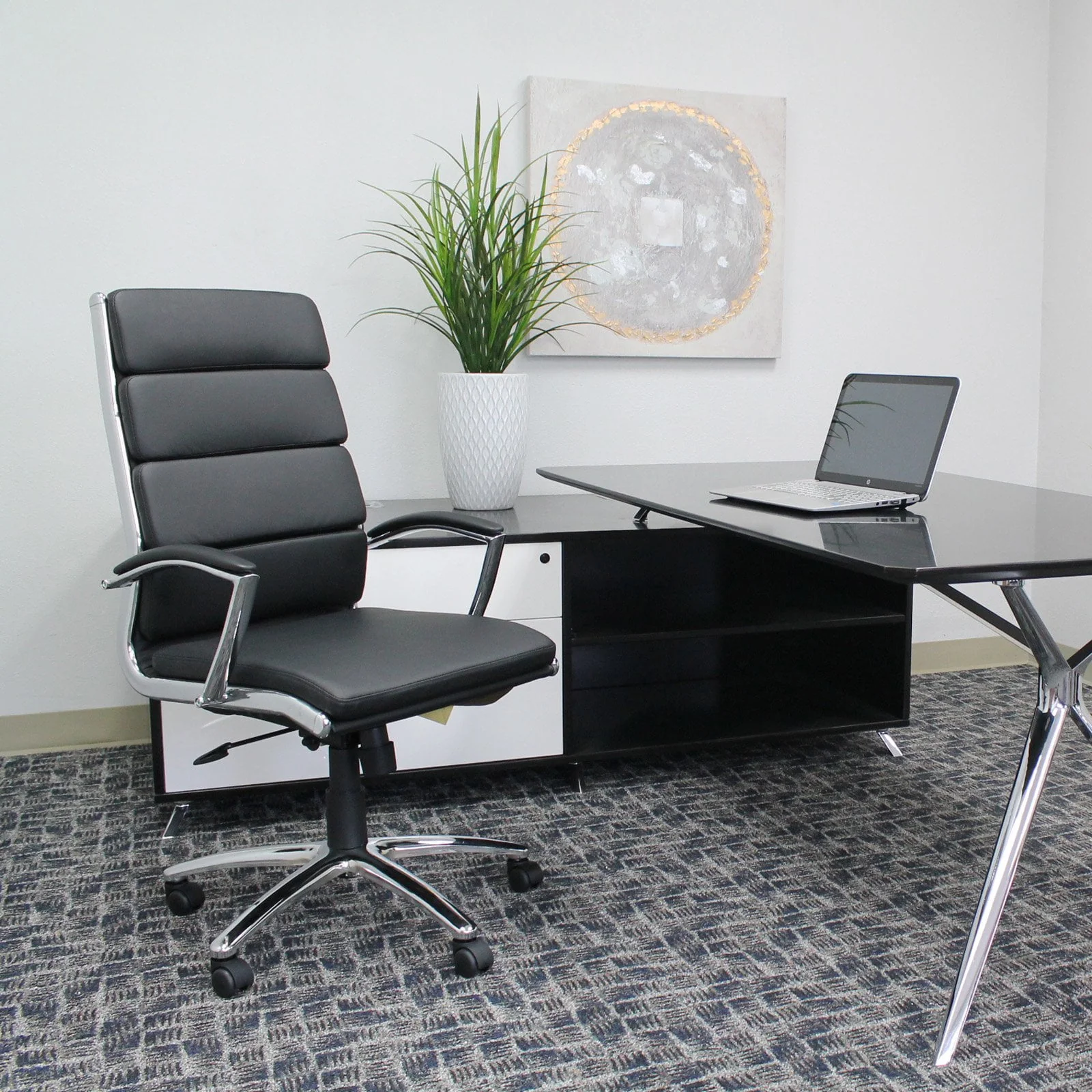 Boss Office CaressoftPlus Executive Chair in Gray