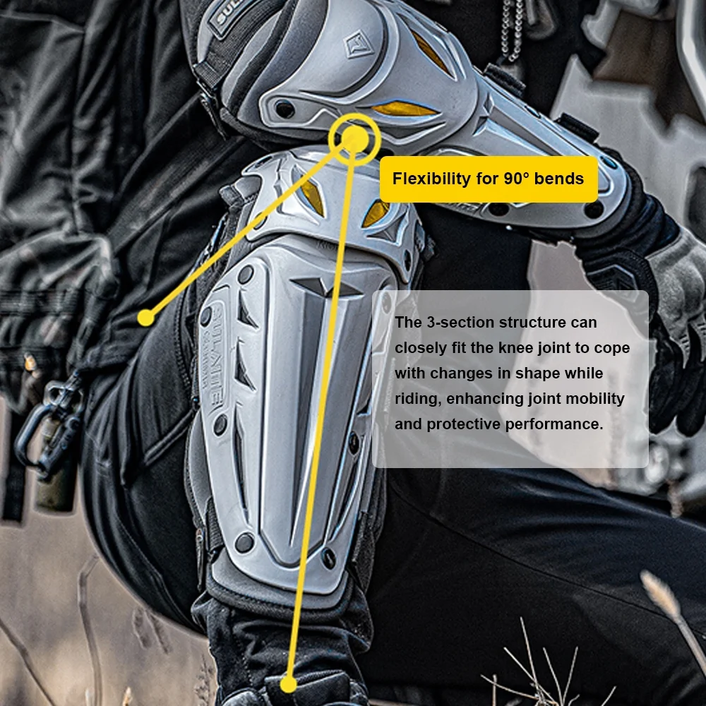 SULAITE Protective gear,Men Women Breathable Resistant Pads Breathable Knee Cap Knee Shin -Slip Knee Pads Armor Mountain Pads Sleeve -Slip Adjustable Sleeve -Slip Shin Adjustable Sleeve - Curated Treasures Market