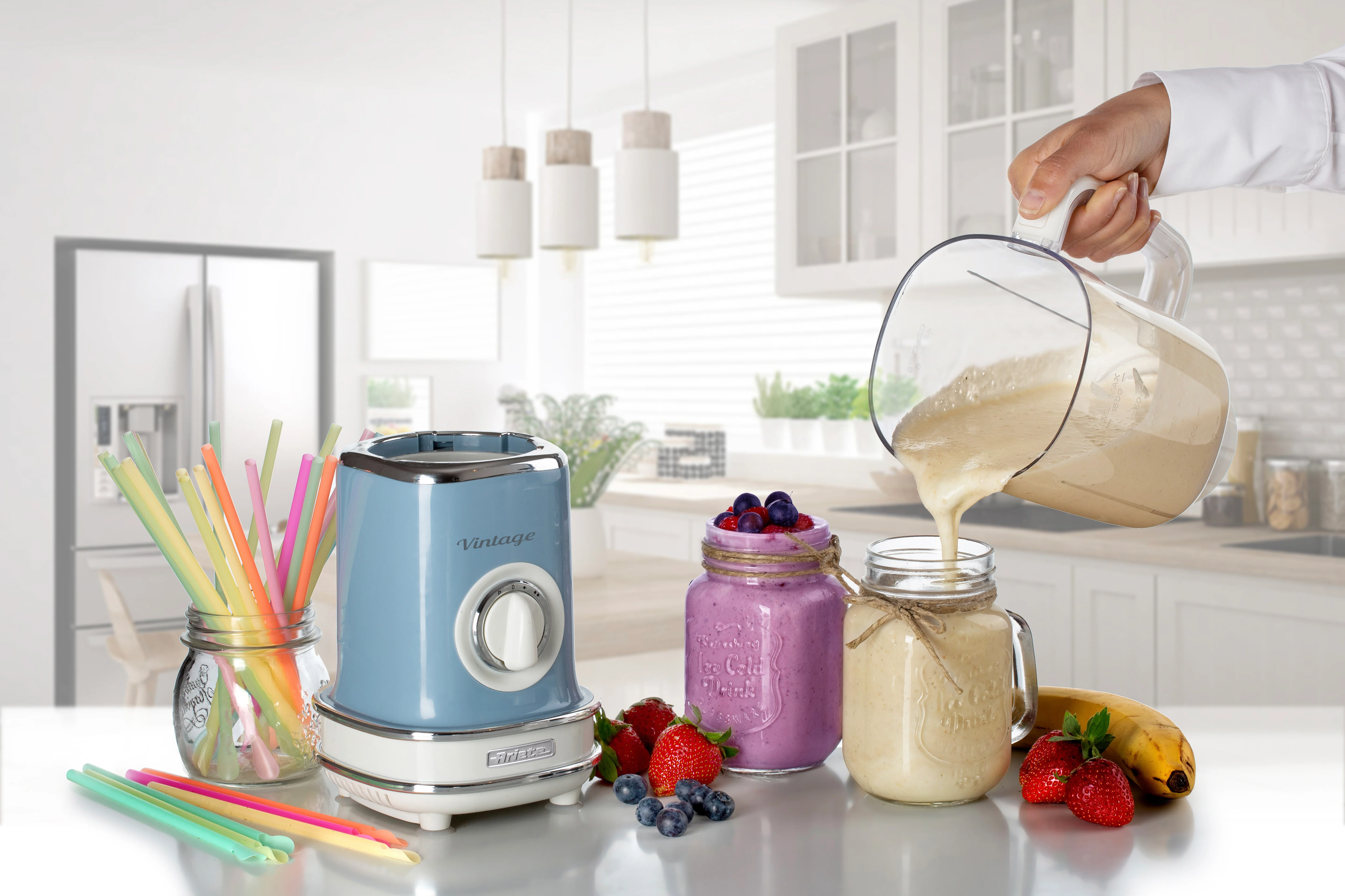 Vintage Blender 500W Blue