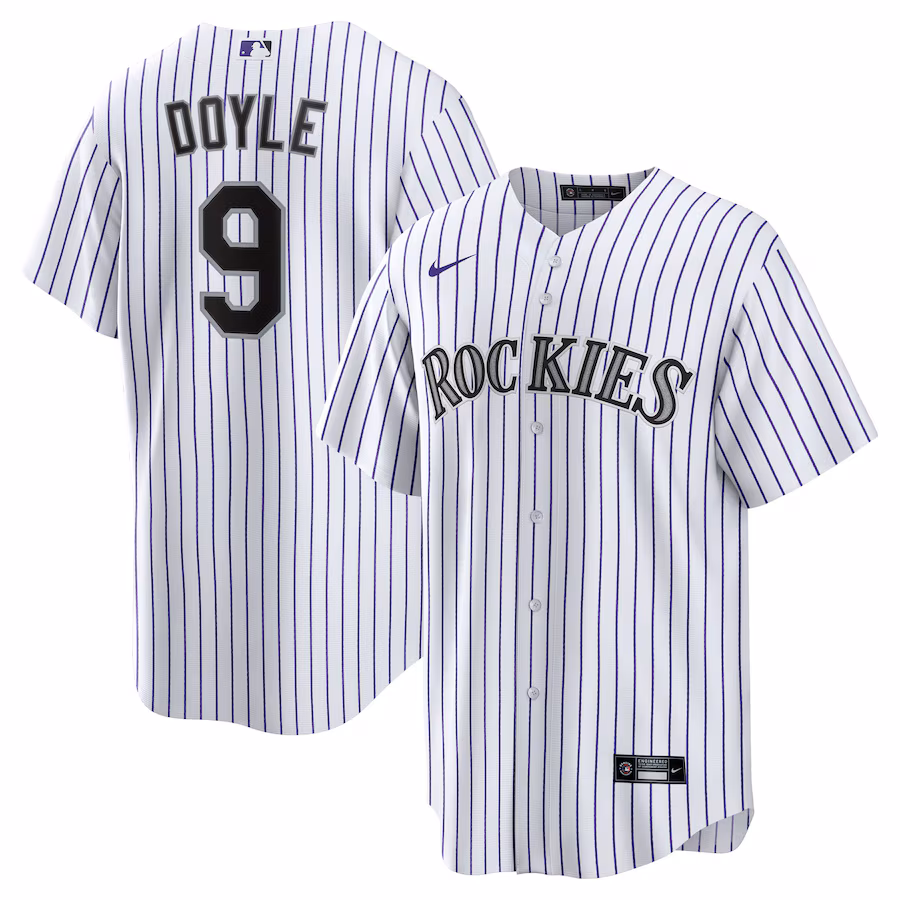 Youth Colorado Rockies Brenton Doyle Nike White Home Replica Jersey
