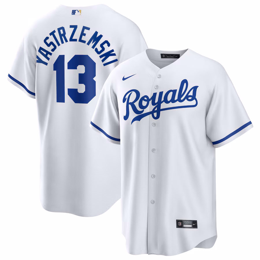 Men's Kansas City Royals Mike Yastrzemski Nike White Home Replica Jersey